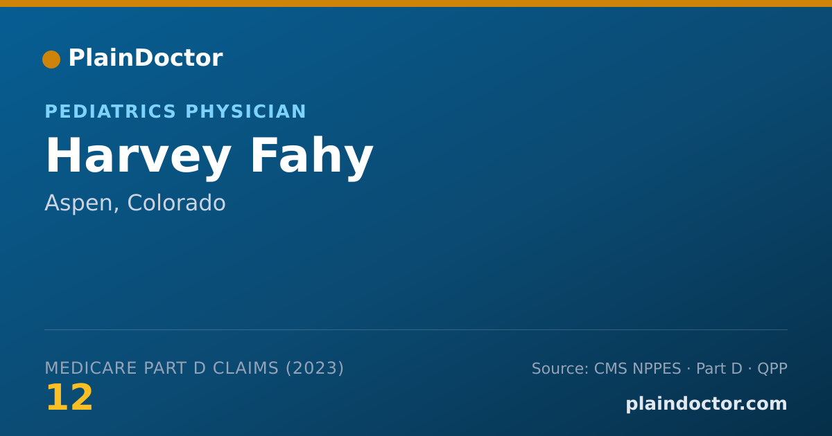 Shareable card for Harvey Fahy - Pediatrics Physician, Aspen, CO