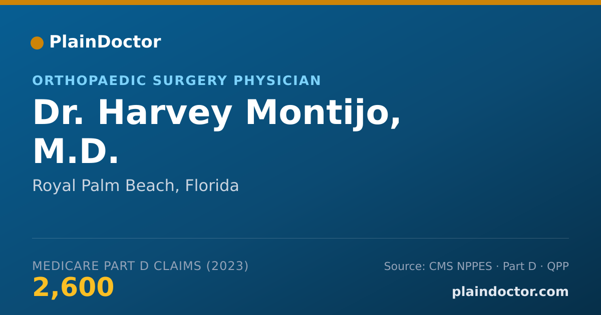 Shareable card for Harvey Montijo, M.D. - Orthopaedic Surgery Physician, Royal Palm Beach, FL