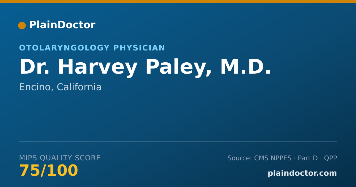 Shareable card for Harvey Paley, M.D. - Specialist, Encino, CA