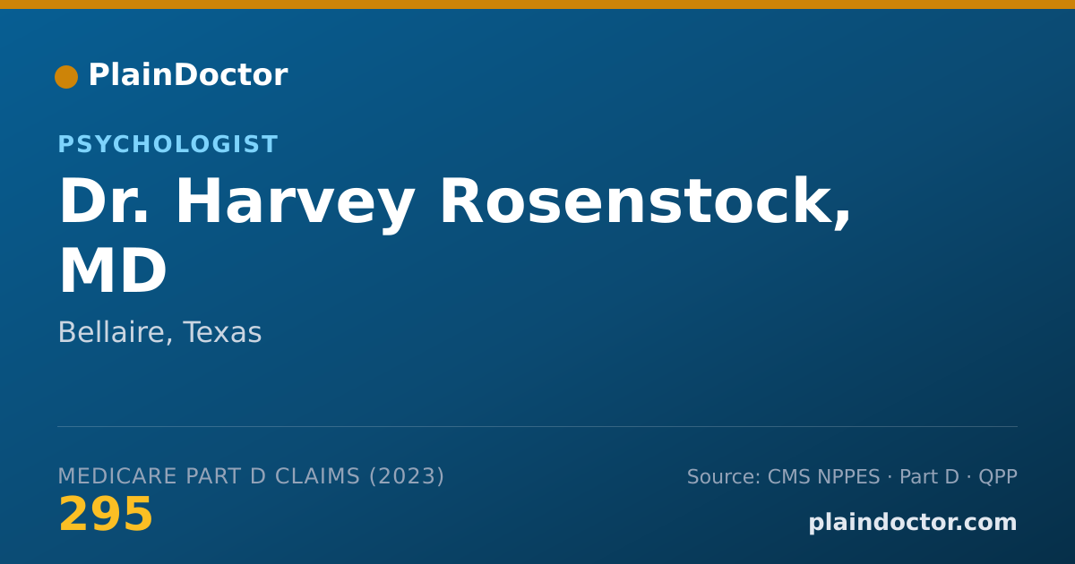 Shareable card for Harvey Rosenstock, MD - Psychologist, Bellaire, TX