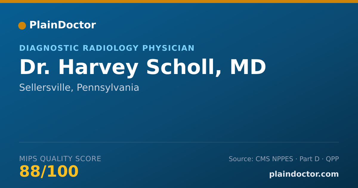 Shareable card for Harvey Scholl, MD - Diagnostic Radiology Physician, Sellersville, PA