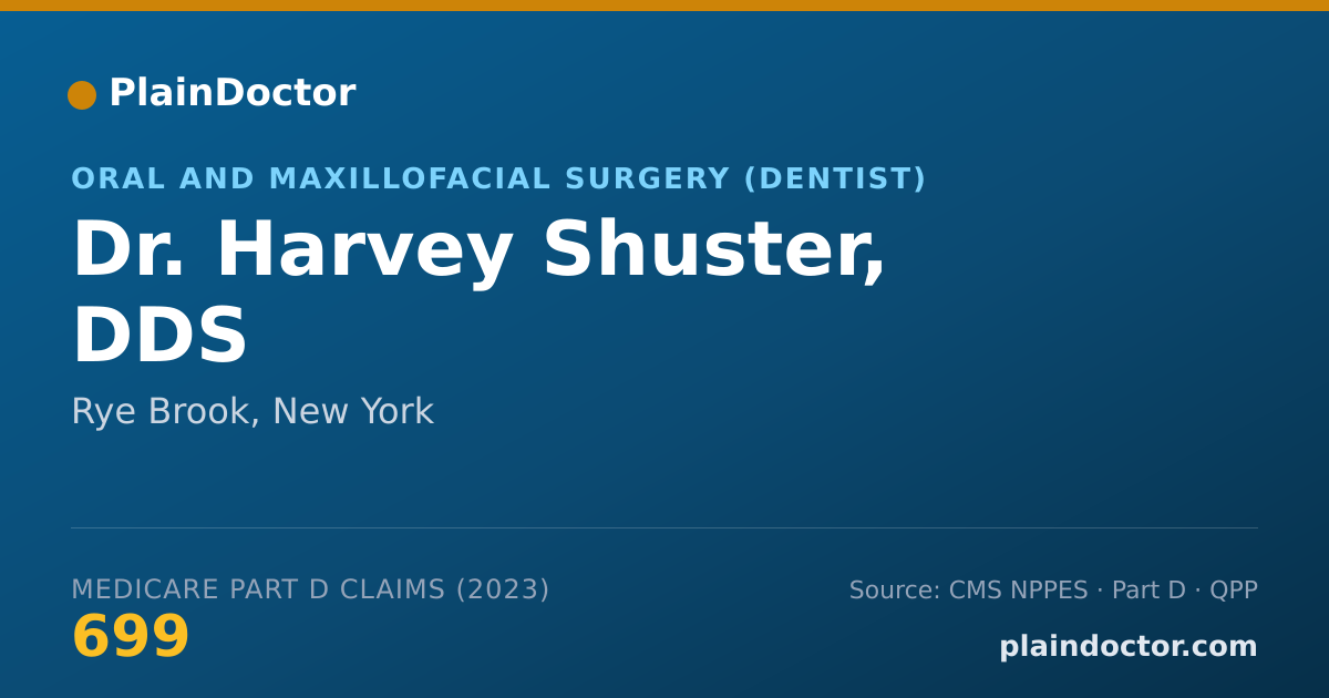 Shareable card for Harvey Shuster, DDS - Oral and Maxillofacial Surgery (Dentist), Rye Brook, NY
