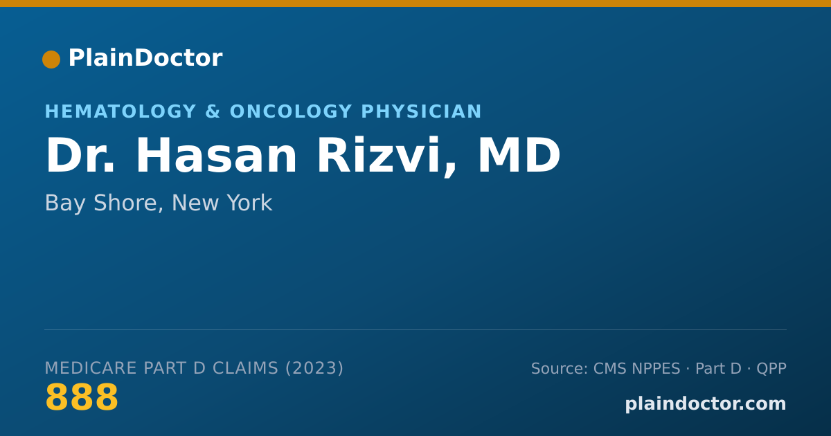 Shareable card for Hasan Rizvi, MD - Hematology & Oncology Physician, Bay Shore, NY