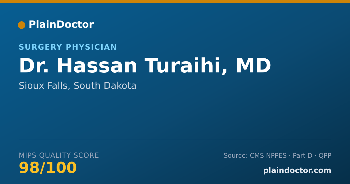 Shareable card for Hassan Turaihi, MD - Surgery Physician, Sioux Falls, SD