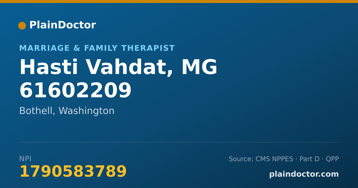 Shareable card for Hasti Vahdat, MG 61602209 - Marriage & Family Therapist, Bothell, WA