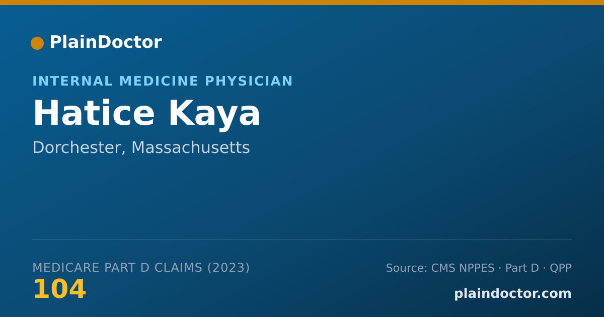 Shareable card for Hatice Kaya - Internal Medicine Physician, Dorchester, MA