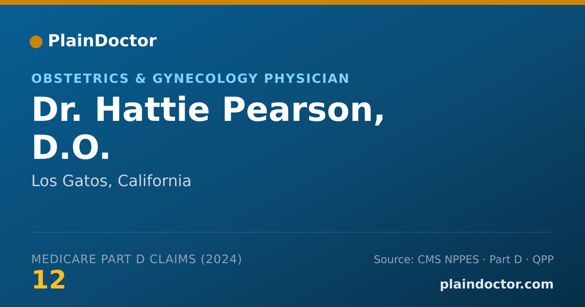 Shareable card for Hattie Pearson, D.O. - Obstetrics & Gynecology Physician, Los Gatos, CA