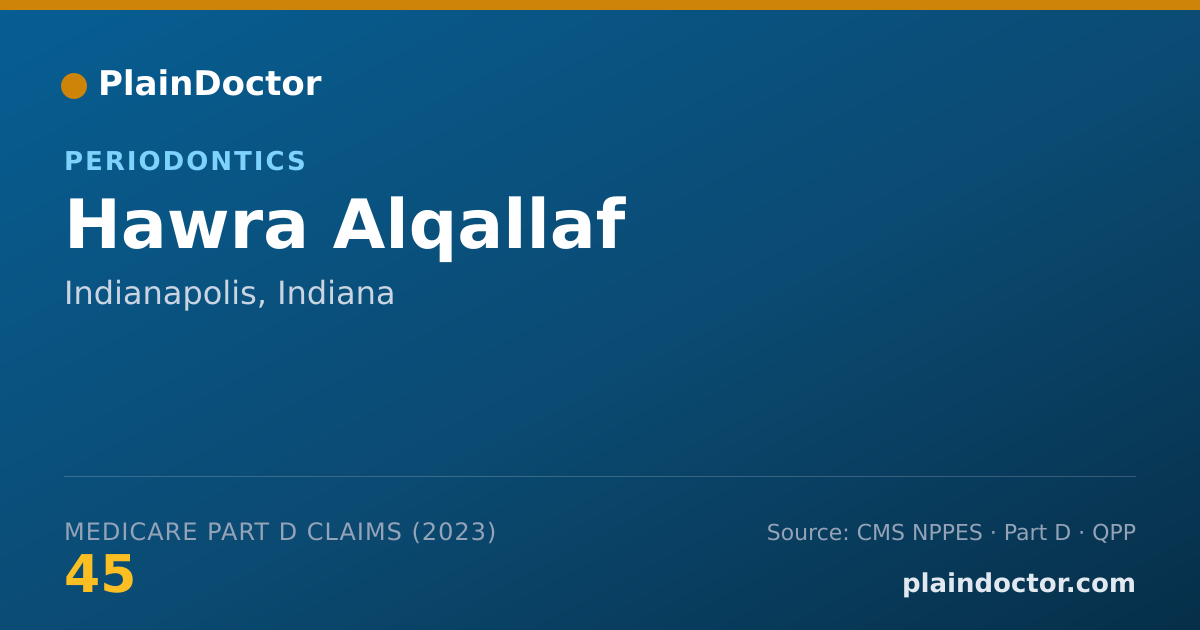Shareable card for Hawra Alqallaf - Periodontics, Indianapolis, IN