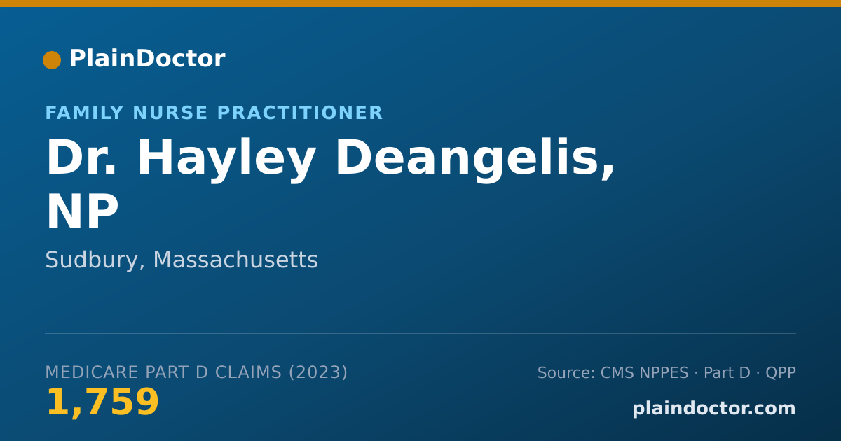 Shareable card for Hayley Deangelis, NP - Family Nurse Practitioner, Sudbury, MA
