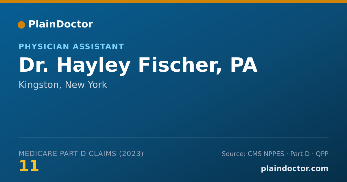 Shareable card for Hayley Fischer, PA - Physician Assistant, Kingston, NY