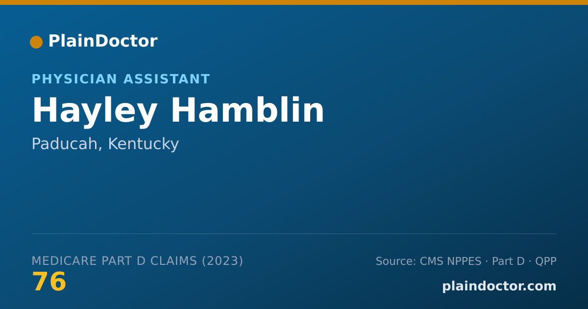 Shareable card for Hayley Hamblin - Physician Assistant, Paducah, KY