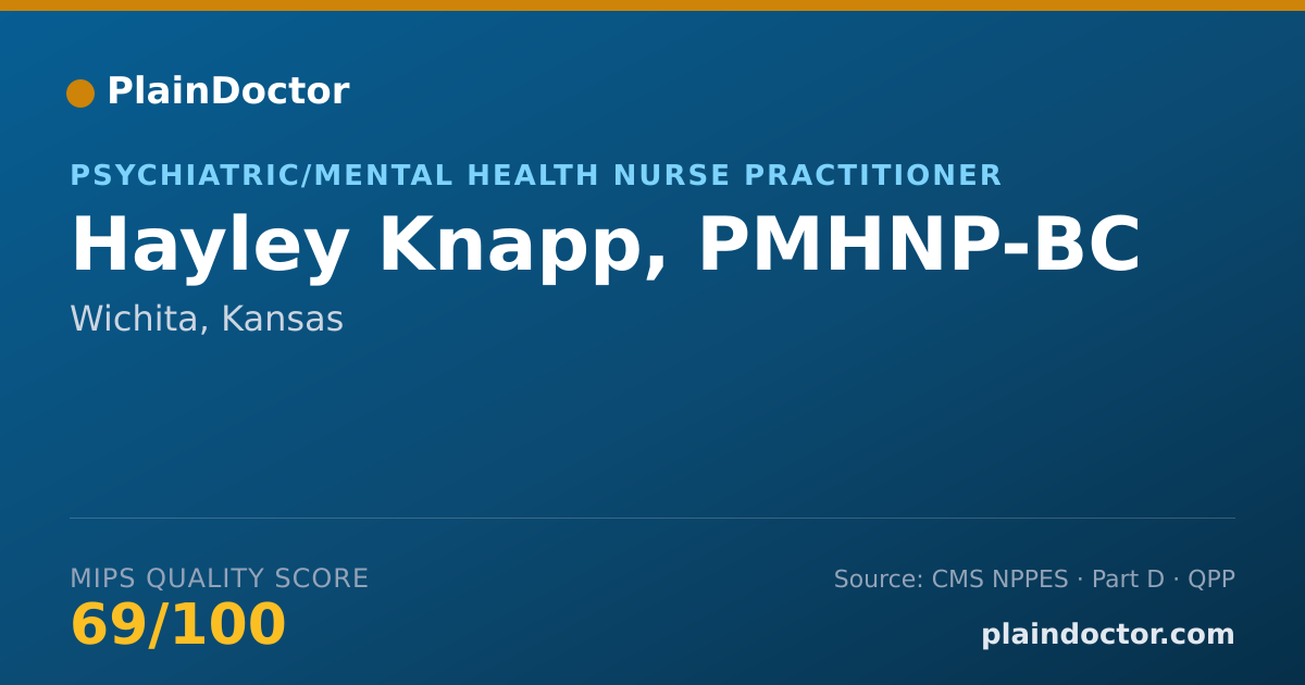 Shareable card for Hayley Knapp, PMHNP-BC - Psychiatric/Mental Health Nurse Practitioner, Wichita, KS