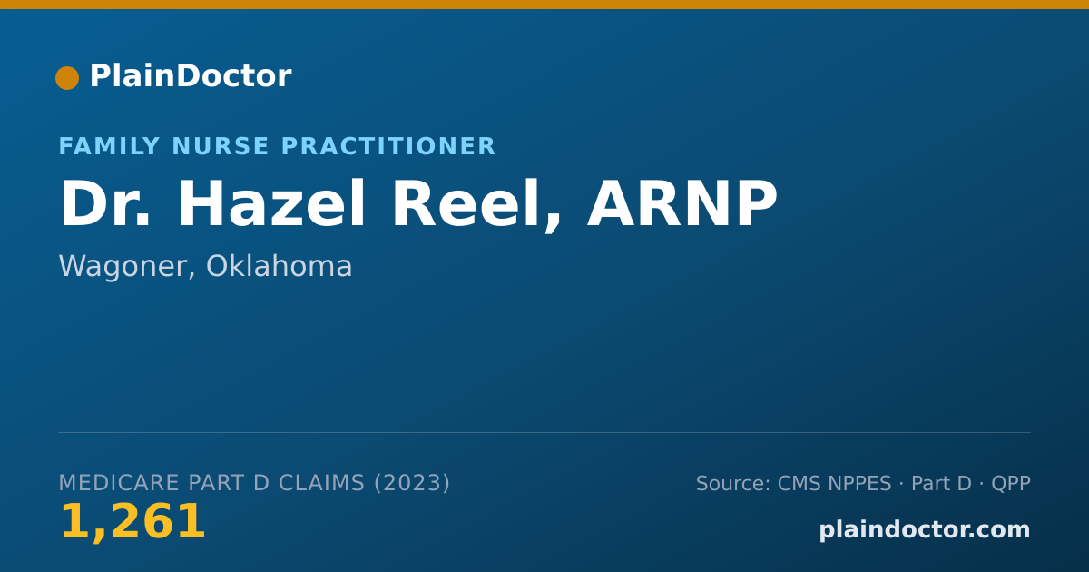 Shareable card for Hazel Reel, ARNP - Family Nurse Practitioner, Wagoner, OK