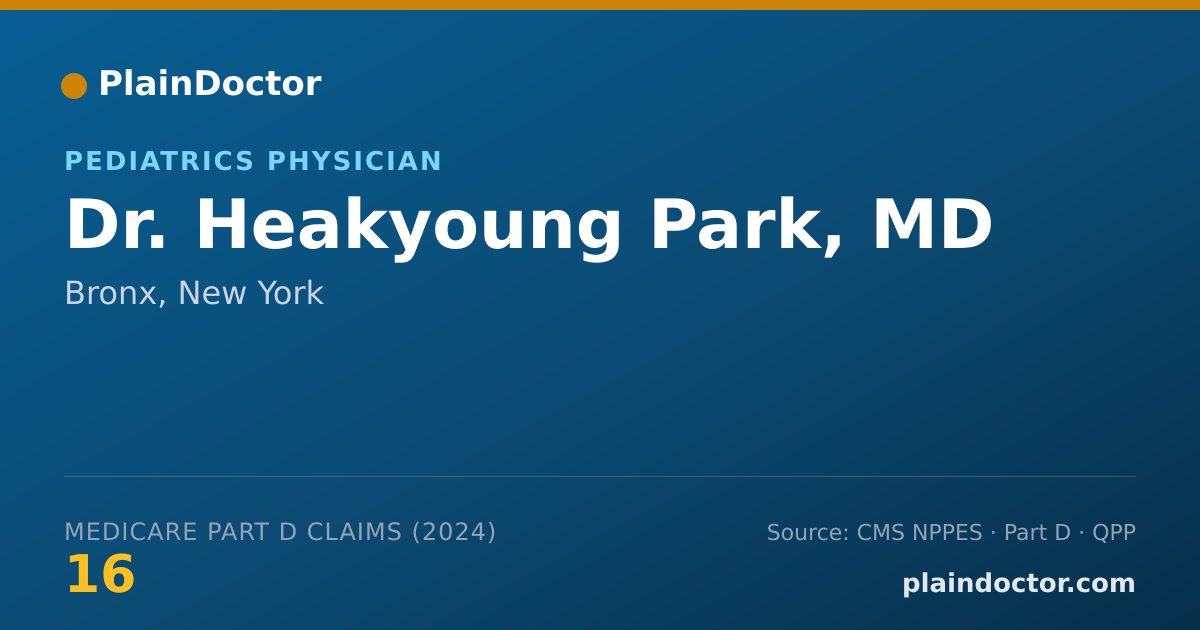 Shareable card for Heakyoung Park, MD - Pediatrics Physician, Bronx, NY