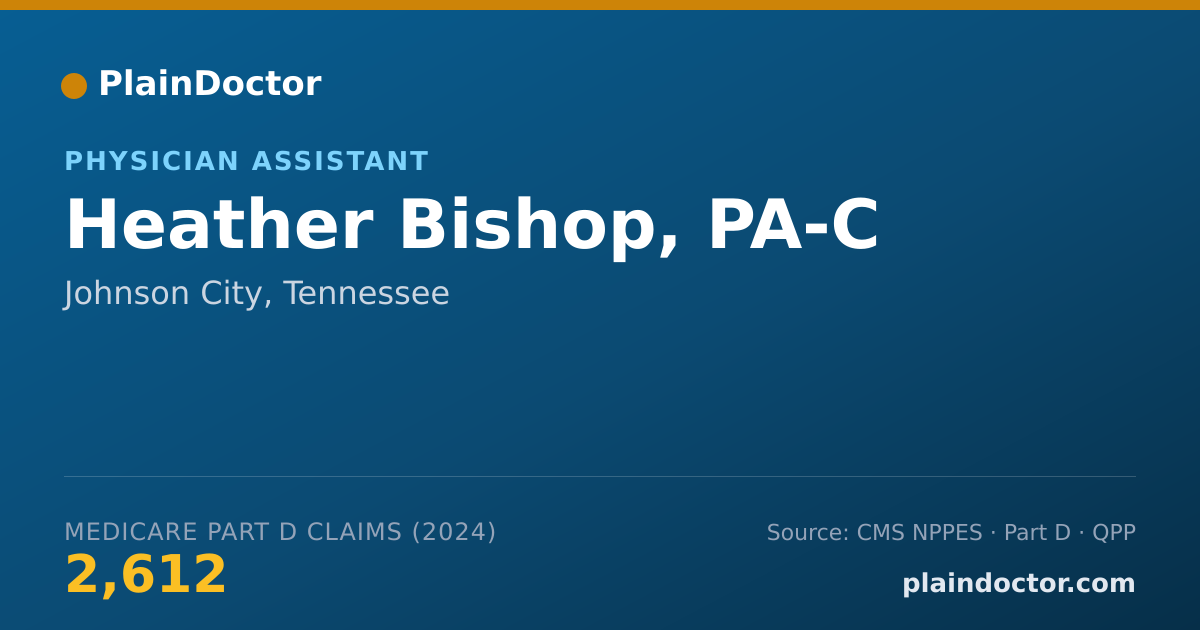 Shareable card for Heather Bishop, PA-C - Physician Assistant, Johnson City, TN