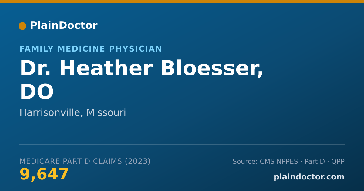 Shareable card for Heather Bloesser, DO - Family Medicine Physician, Harrisonville, MO