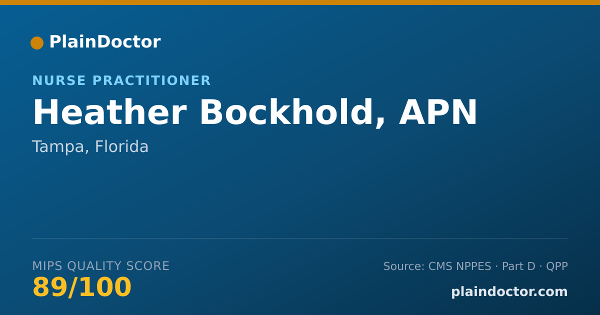 Shareable card for Heather Bockhold, APN - Nurse Practitioner, Tampa, FL