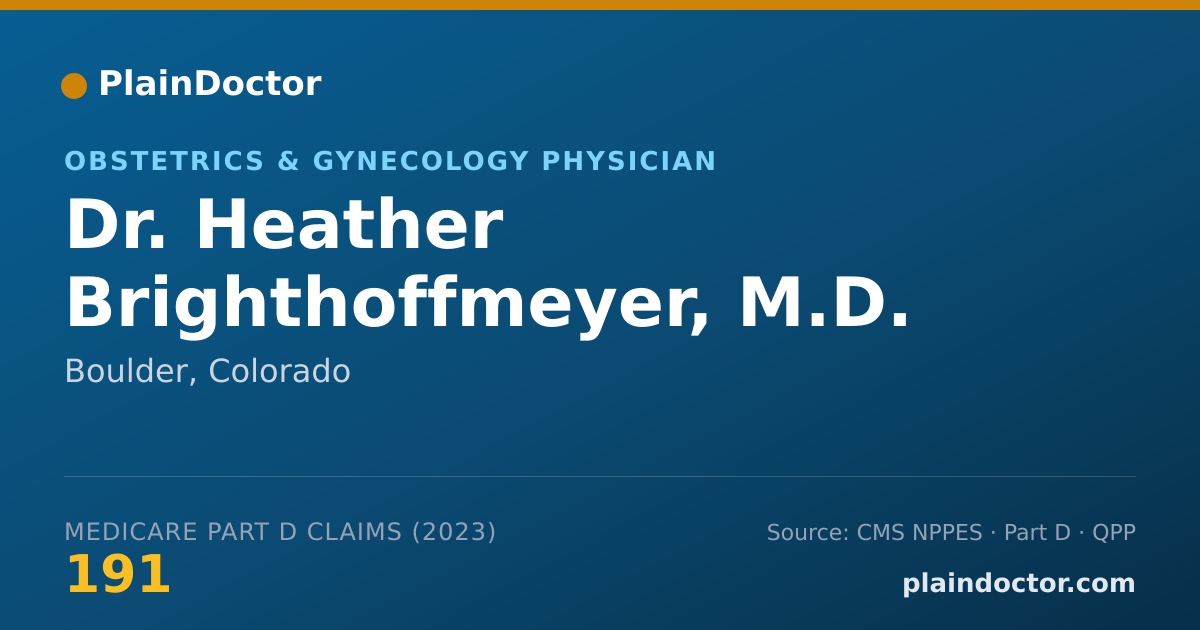 Shareable card for Heather Brighthoffmeyer, M.D. - Obstetrics & Gynecology Physician, Boulder, CO