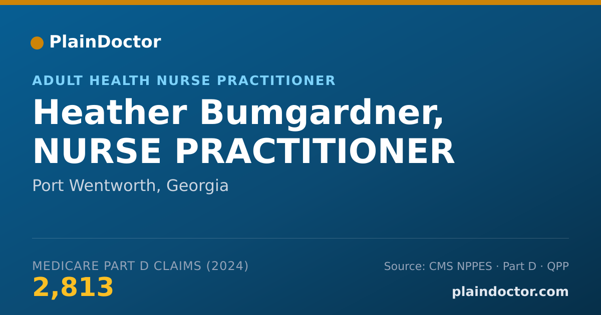 Shareable card for Heather Bumgardner, NURSE PRACTITIONER - Adult Health Nurse Practitioner, Port Wentworth, GA