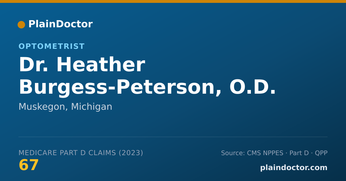 Shareable card for Heather Burgess-Peterson, O.D. - Optometrist, Muskegon, MI
