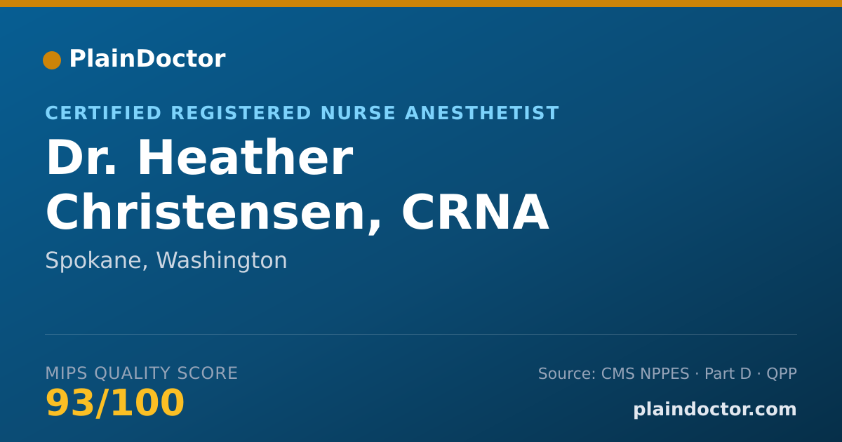 Shareable card for Heather Christensen, CRNA - Certified Registered Nurse Anesthetist, Spokane, WA