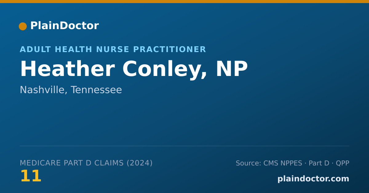 Shareable card for Heather Conley, NP - Nurse Practitioner, Nashville, TN