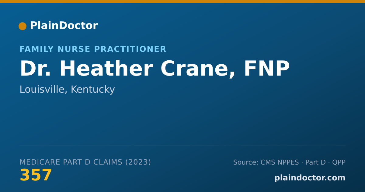 Shareable card for Heather Crane, FNP - Family Nurse Practitioner, Louisville, KY