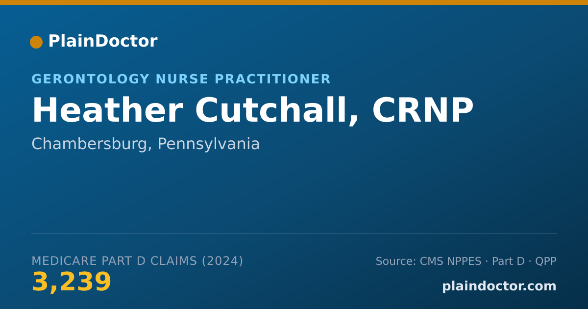 Shareable card for Heather Cutchall, CRNP - Adult Health Nurse Practitioner, Chambersburg, PA