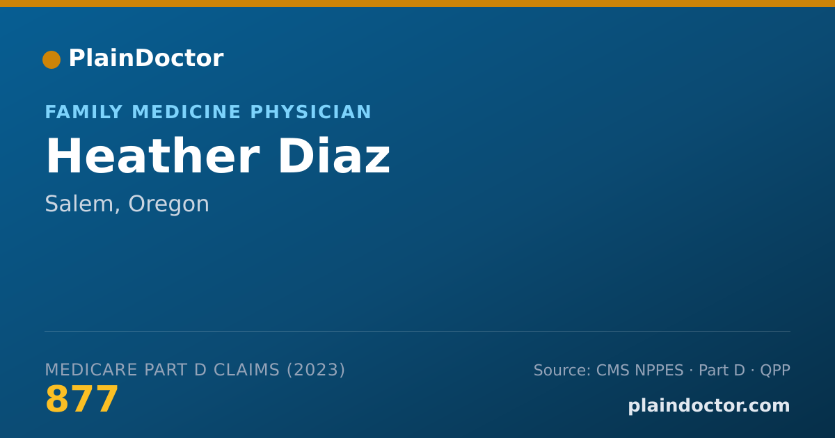 Shareable card for Heather Diaz - Family Medicine Physician, Salem, OR