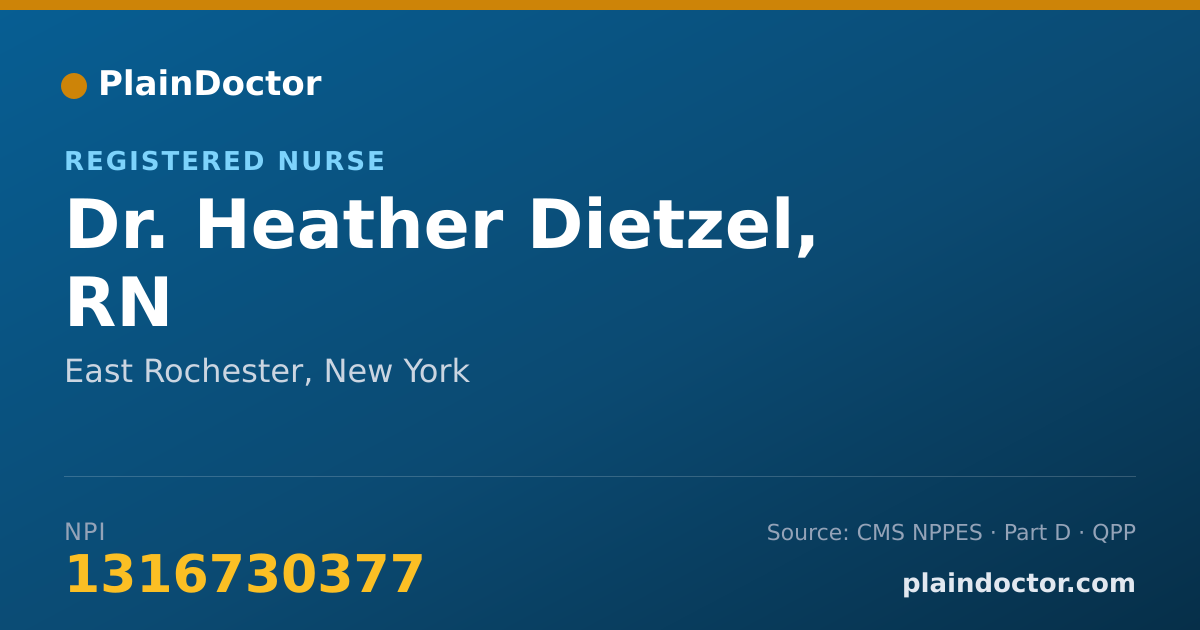 Shareable card for Heather Dietzel, RN - Registered Nurse, East Rochester, NY