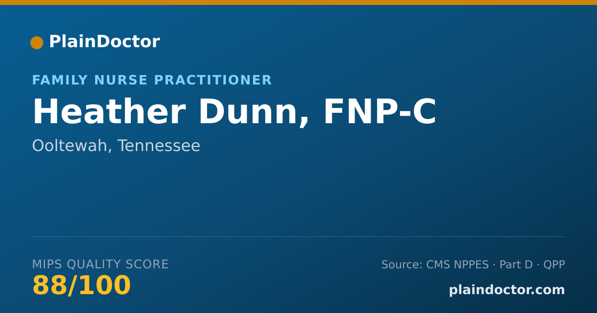 Shareable card for Heather Dunn, FNP-C - Family Nurse Practitioner, Ooltewah, TN