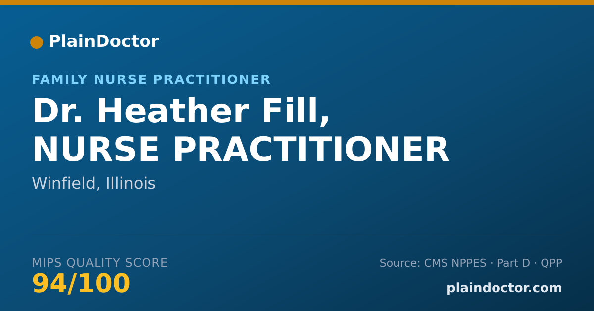 Shareable card for Heather Fill, NURSE PRACTITIONER - Family Nurse Practitioner, Winfield, IL