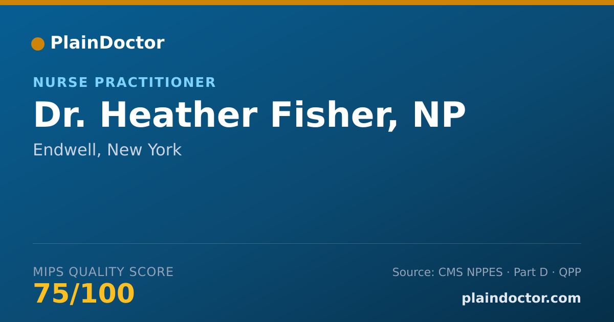 Shareable card for Heather Fisher, NP - Nurse Practitioner, Endwell, NY