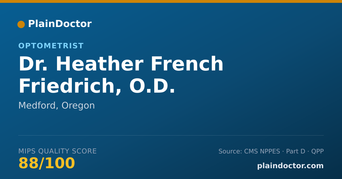 Shareable card for Heather French Friedrich, O.D. - Optometrist, Medford, OR