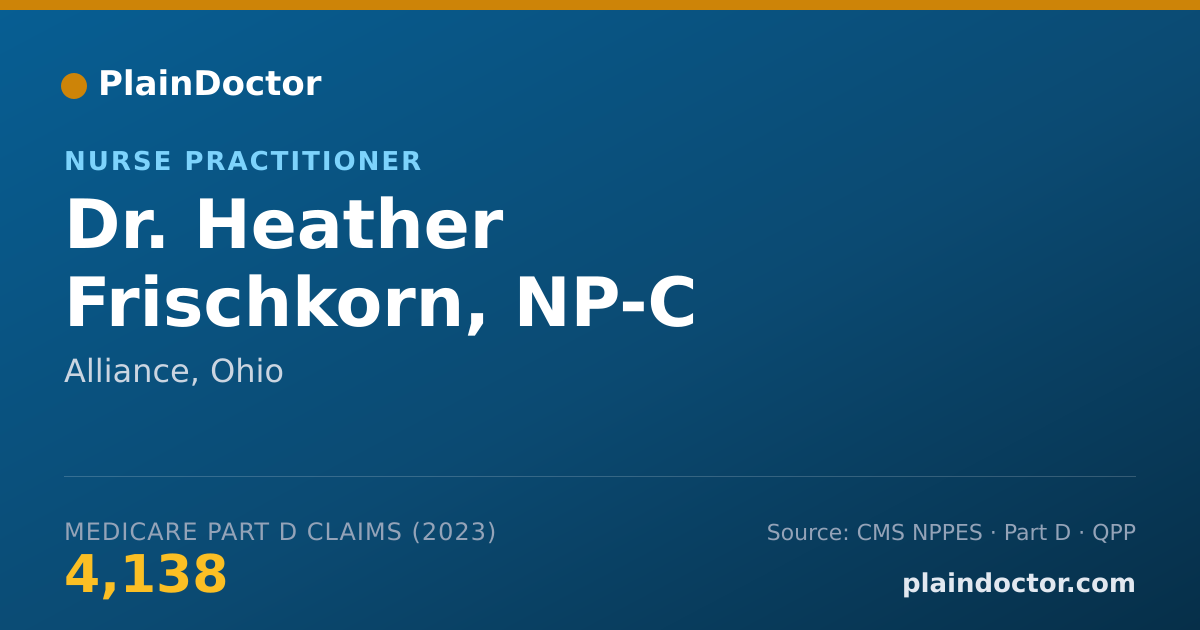 Shareable card for Heather Frischkorn, NP-C - Nurse Practitioner, Alliance, OH