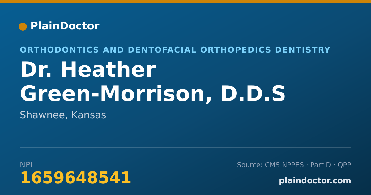 Shareable card for Heather Green-Morrison, D.D.S - Orthodontics and Dentofacial Orthopedics Dentistry, Shawnee, KS