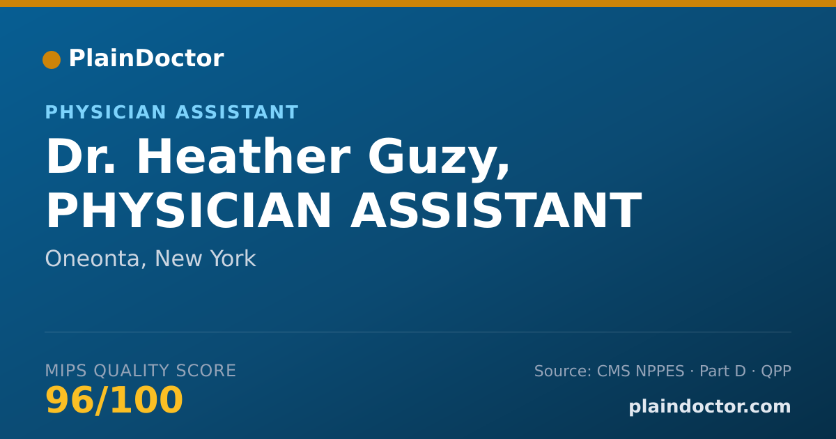 Shareable card for Heather Guzy, PHYSICIAN ASSISTANT - Physician Assistant, Oneonta, NY