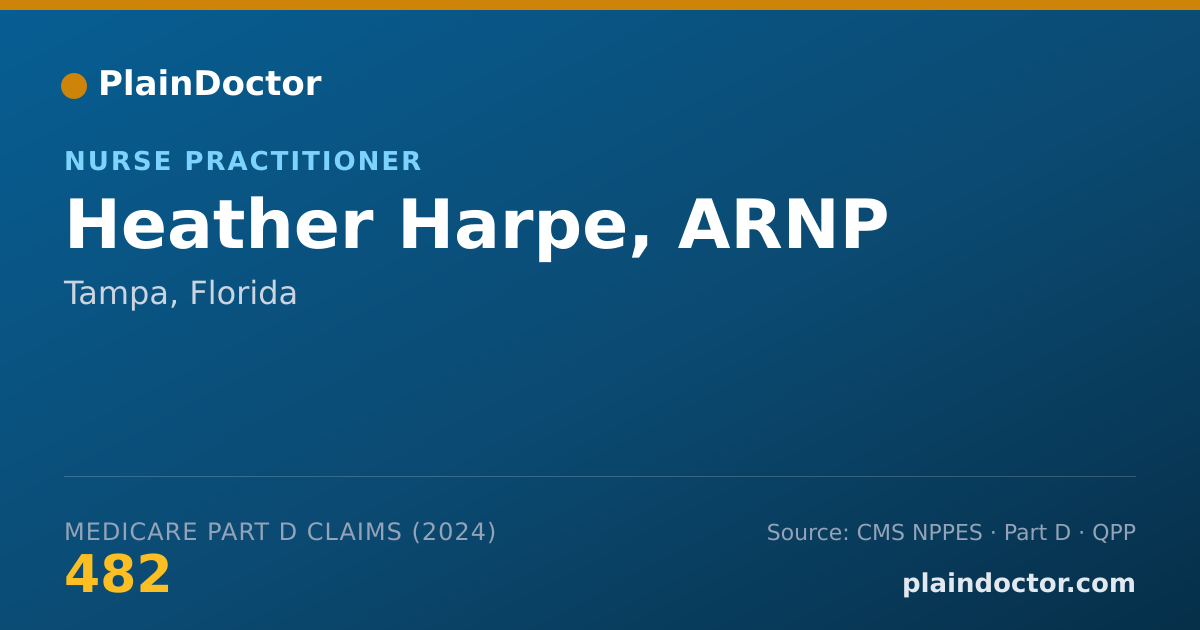 Shareable card for Heather Harpe, ARNP - Nurse Practitioner, Tampa, FL