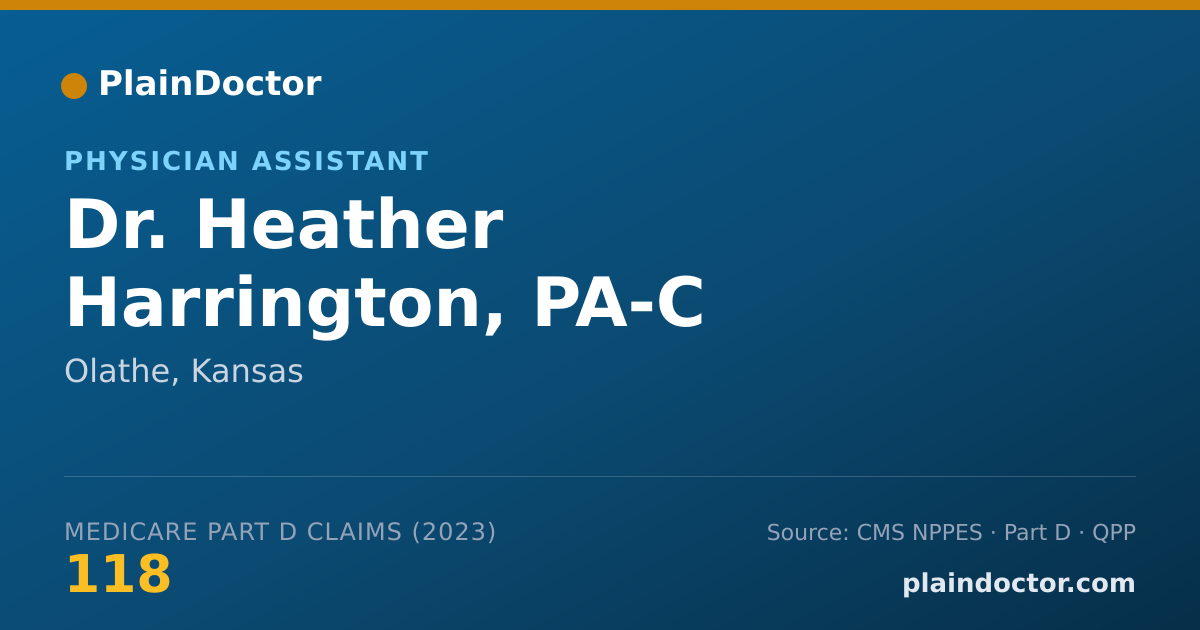 Shareable card for Heather Harrington, PA-C - Physician Assistant, Olathe, KS