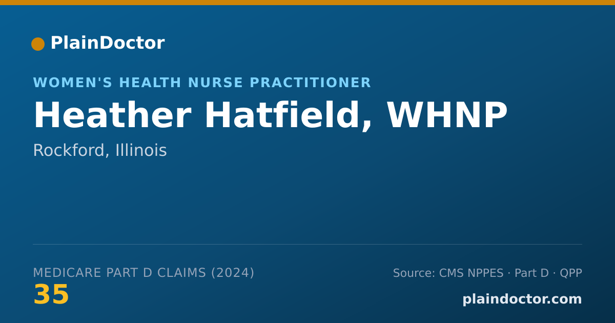 Shareable card for Heather Hatfield, WHNP - Women's Health Nurse Practitioner, Rockford, IL