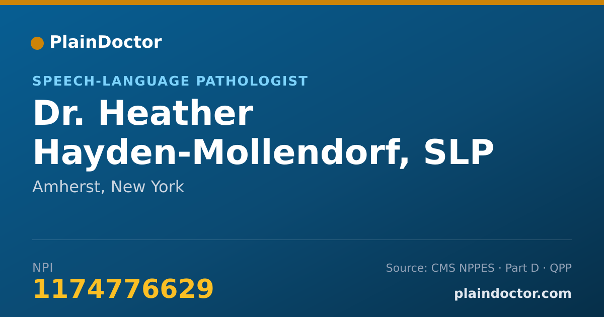 Shareable card for Heather Hayden-Mollendorf, SLP - Speech-Language Pathologist, Amherst, NY