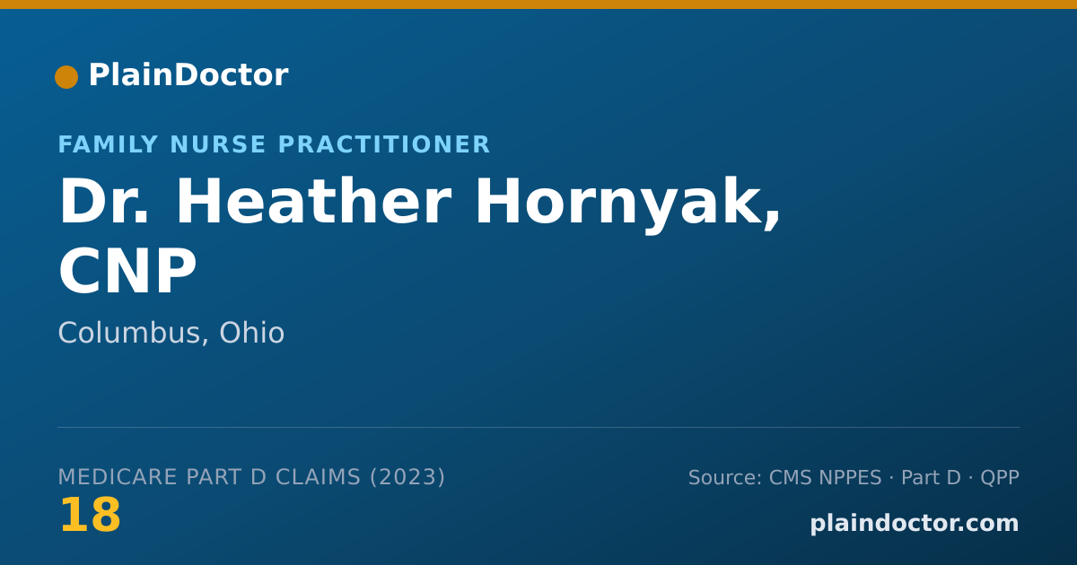 Shareable card for Heather Hornyak, CNP - Family Nurse Practitioner, Columbus, OH
