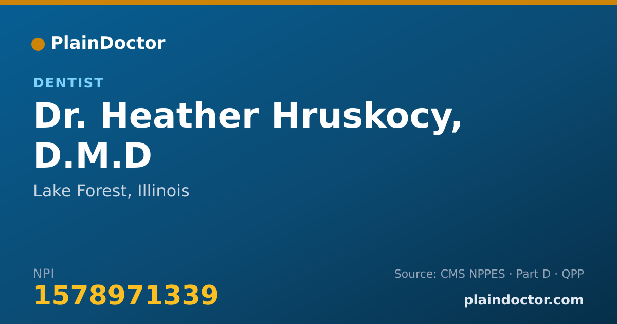 Shareable card for Heather Hruskocy, D.M.D - Dentist, Lake Forest, IL