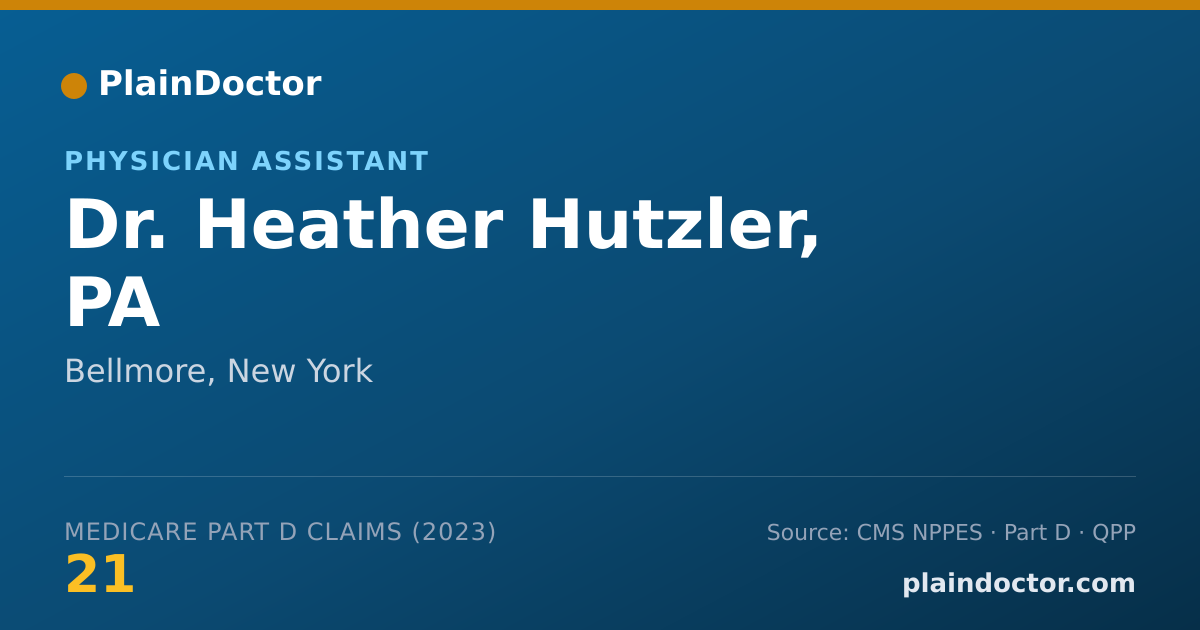 Shareable card for Heather Hutzler, PA - Physician Assistant, Bellmore, NY
