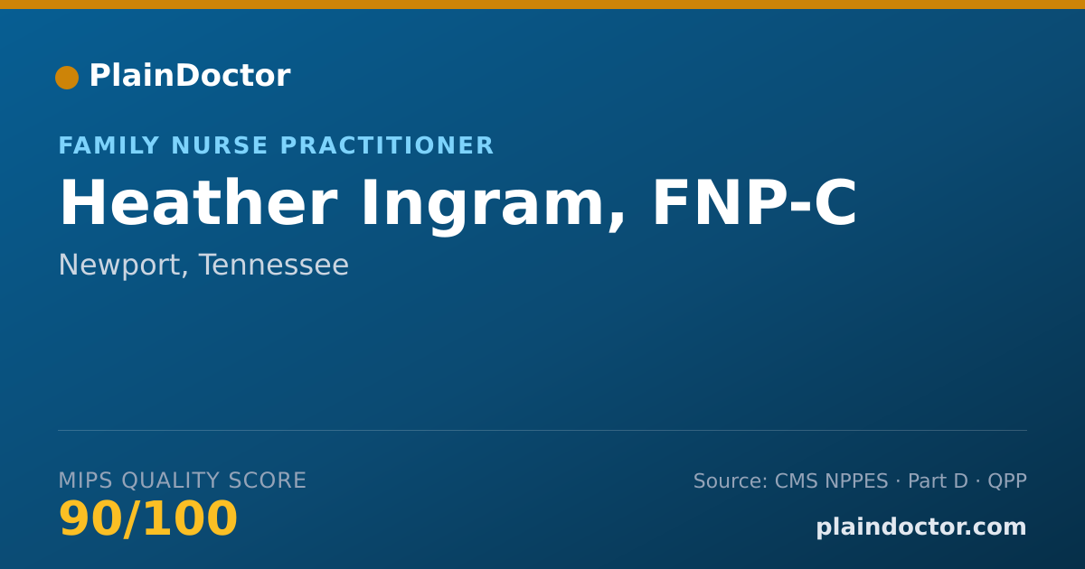 Shareable card for Heather Ingram, FNP-C - Family Nurse Practitioner, Newport, TN