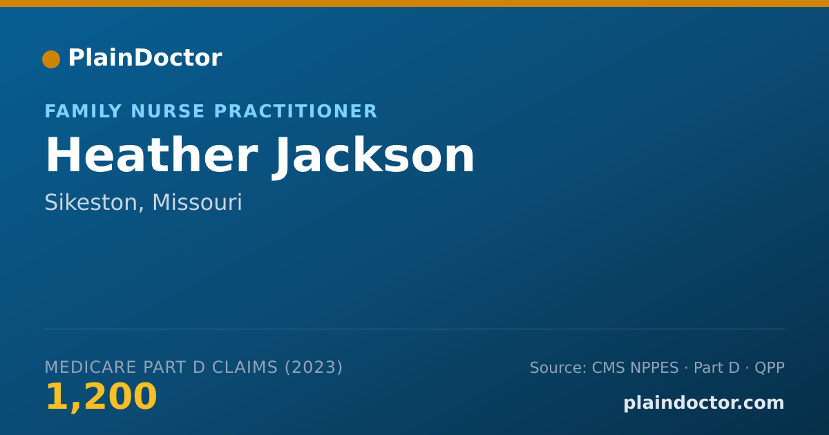 Shareable card for Heather Jackson - Family Nurse Practitioner, Sikeston, MO