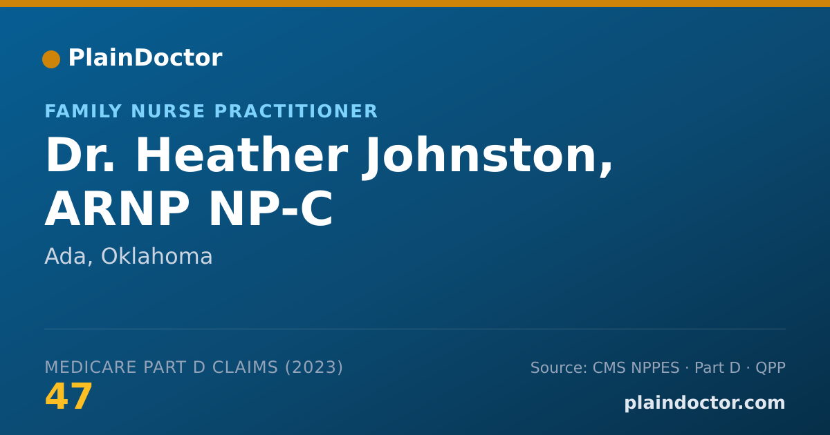 Shareable card for Heather Johnston, ARNP NP-C - Family Nurse Practitioner, Ada, OK