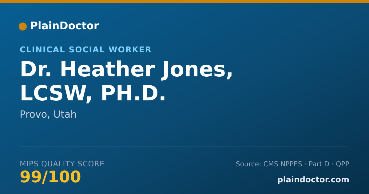 Shareable card for Heather Jones, LCSW, PH.D. - Clinical Social Worker, Provo, UT