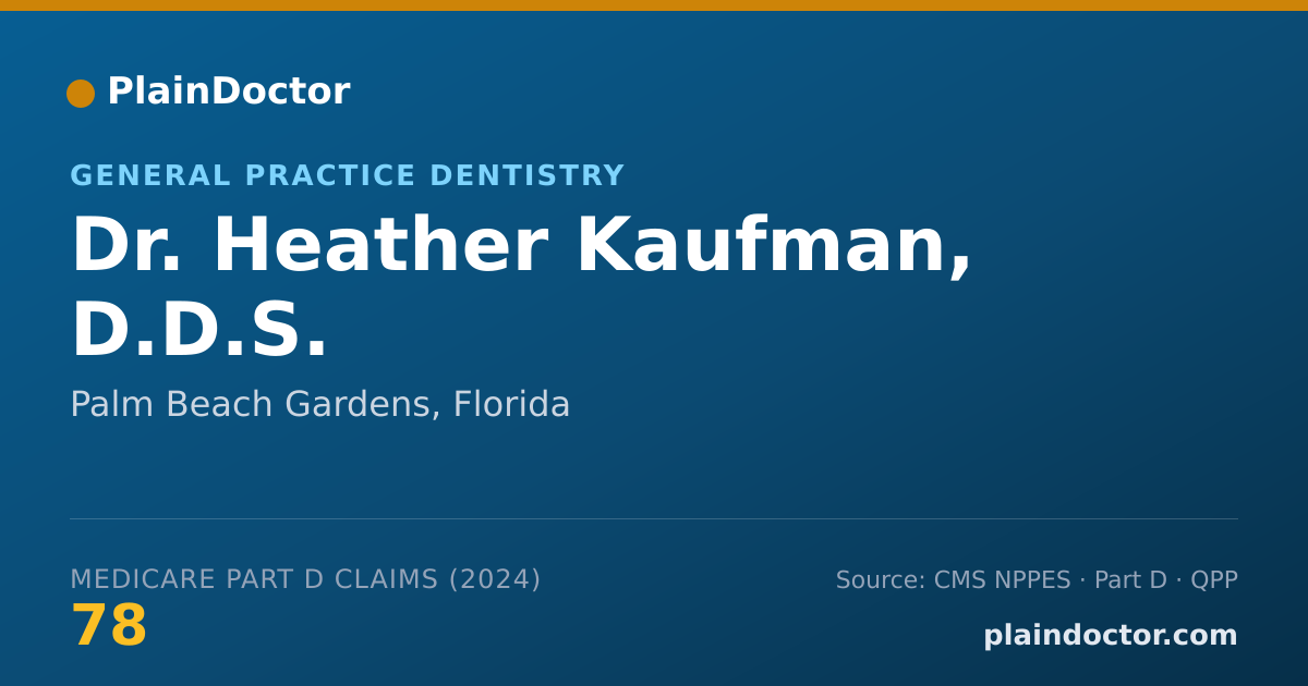 Shareable card for Heather Kaufman, D.D.S. - General Practice Dentistry, Palm Beach Gardens, FL