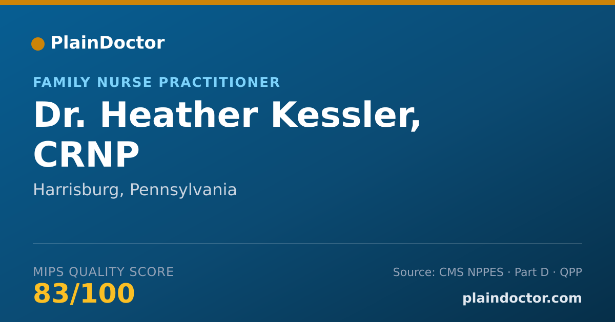 Shareable card for Heather Kessler, CRNP - Family Nurse Practitioner, Harrisburg, PA